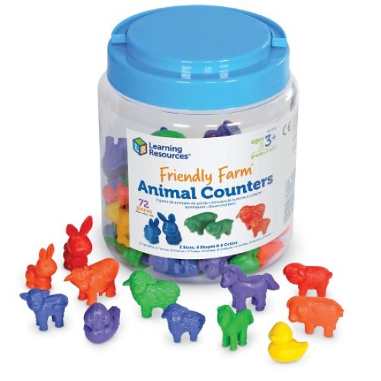 Animaux de la Ferme Colorés Pour le Tri\72 pièces